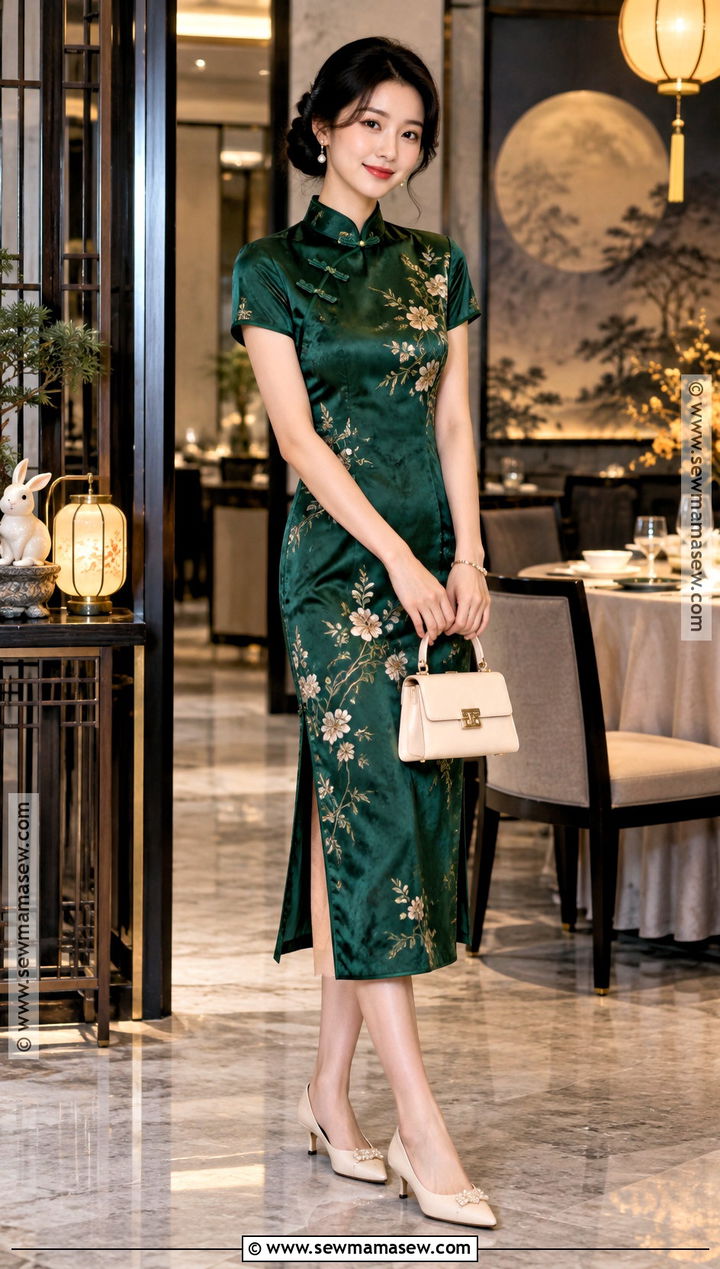 Mid Autumn Festival Qipao Midi Dress Outfit - 20 mid autumn festival outfit ideas