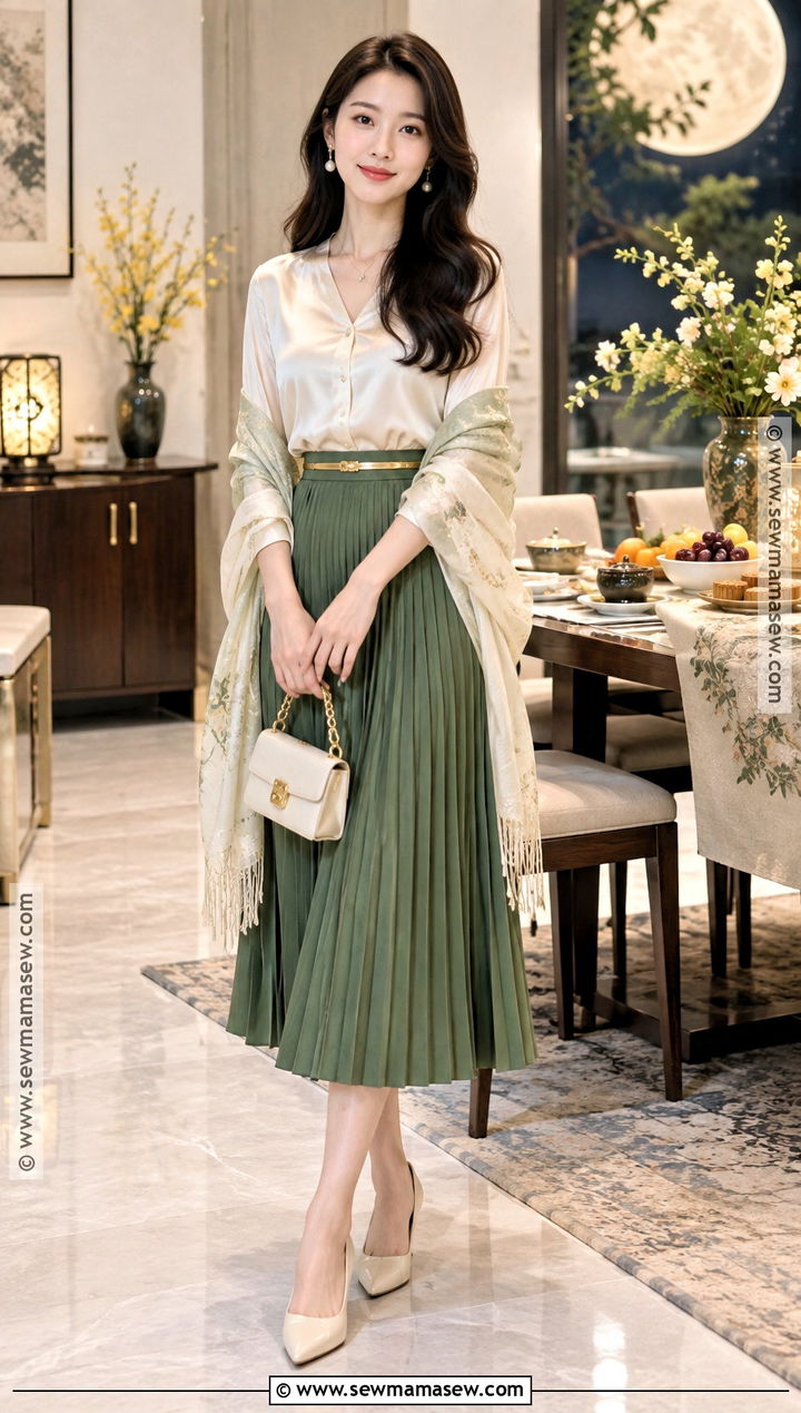 Mid Autumn Festival Silk Blouse Outfit - 20 mid autumn festival outfit ideas