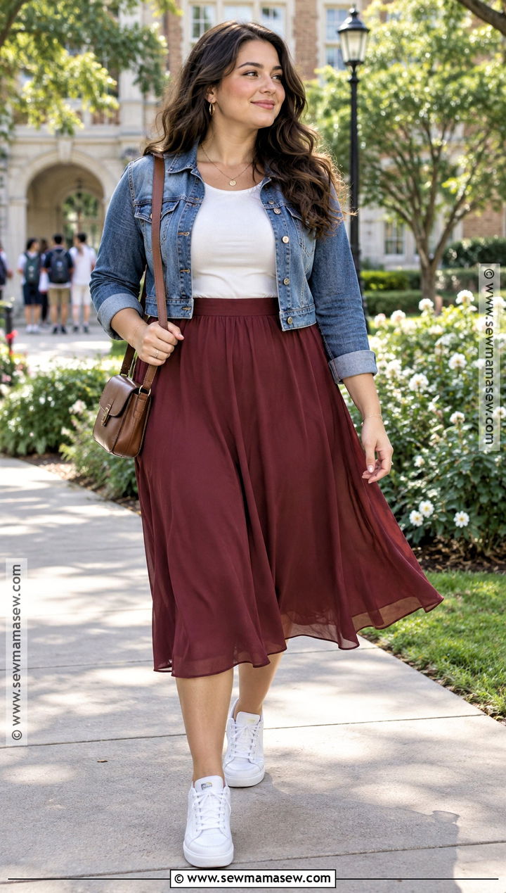 Mid Size Back To School Outfit With A Midi Skirt - 15 mid size back to school outfits