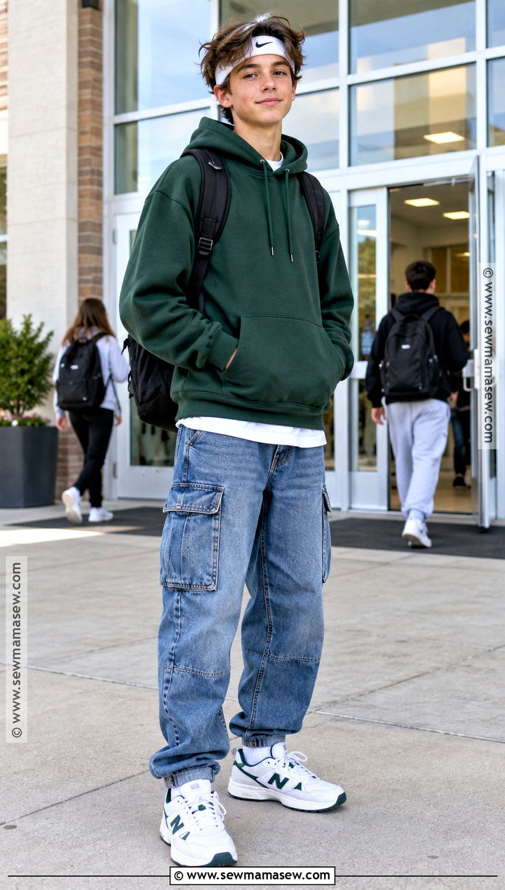Middle School Hoodie And Cargo Jeans Outfit - 25 back to school outfits middle school