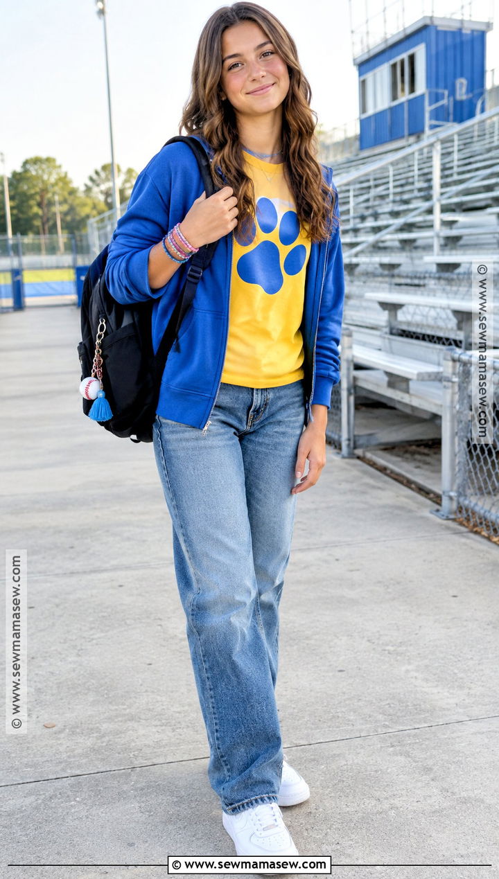 Middle School School Spirit Tee And Denim Outfit - 15 cute back to school outfits middle school