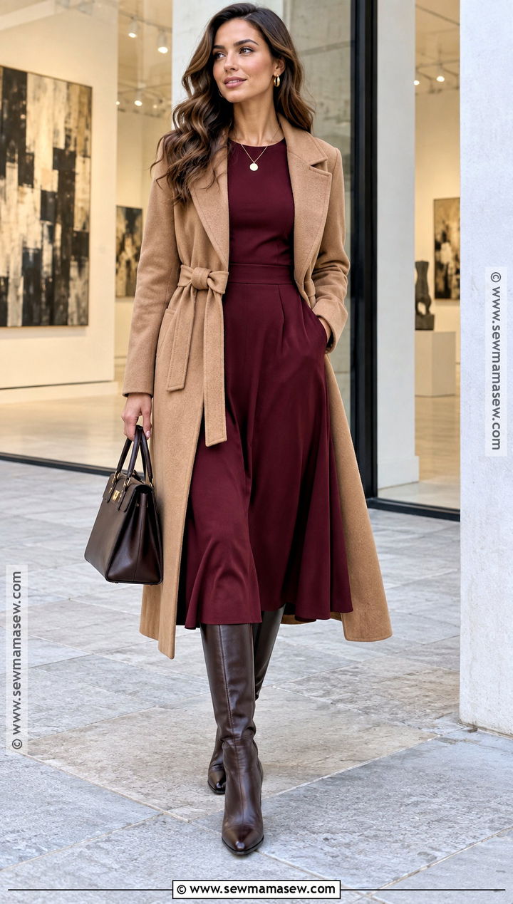 Midi Dress With Knee High Boots - 15 fall styles 2026