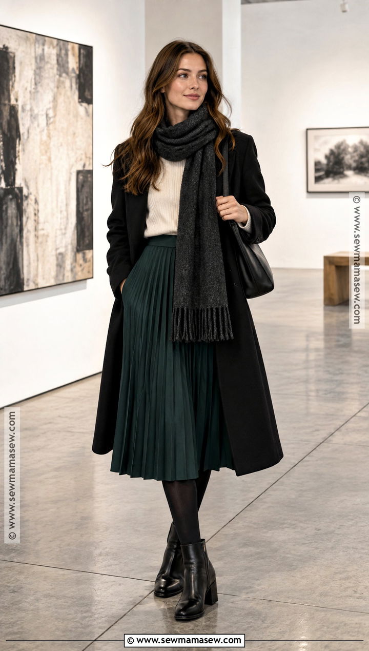 Midi Skirt With Sweater And Ankle Boots - 15 denver colorado november outfits