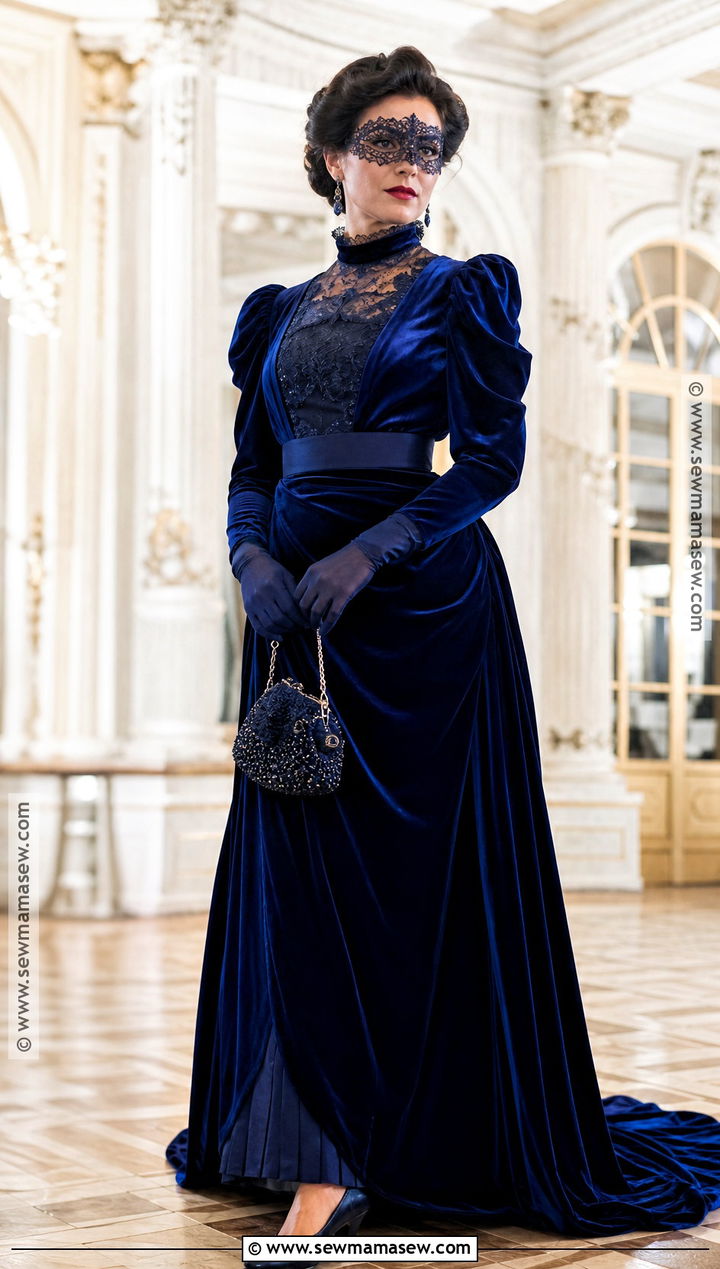 Midnight Blue Edwardian Vampire Ball Outfit - 30 vampire ball outfit ideas