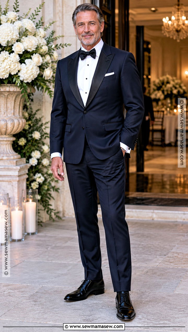 Midnight Blue Father Of The Bride Tuxedo - 15 Fall Wedding Father Of The Bride Outfit Ideas