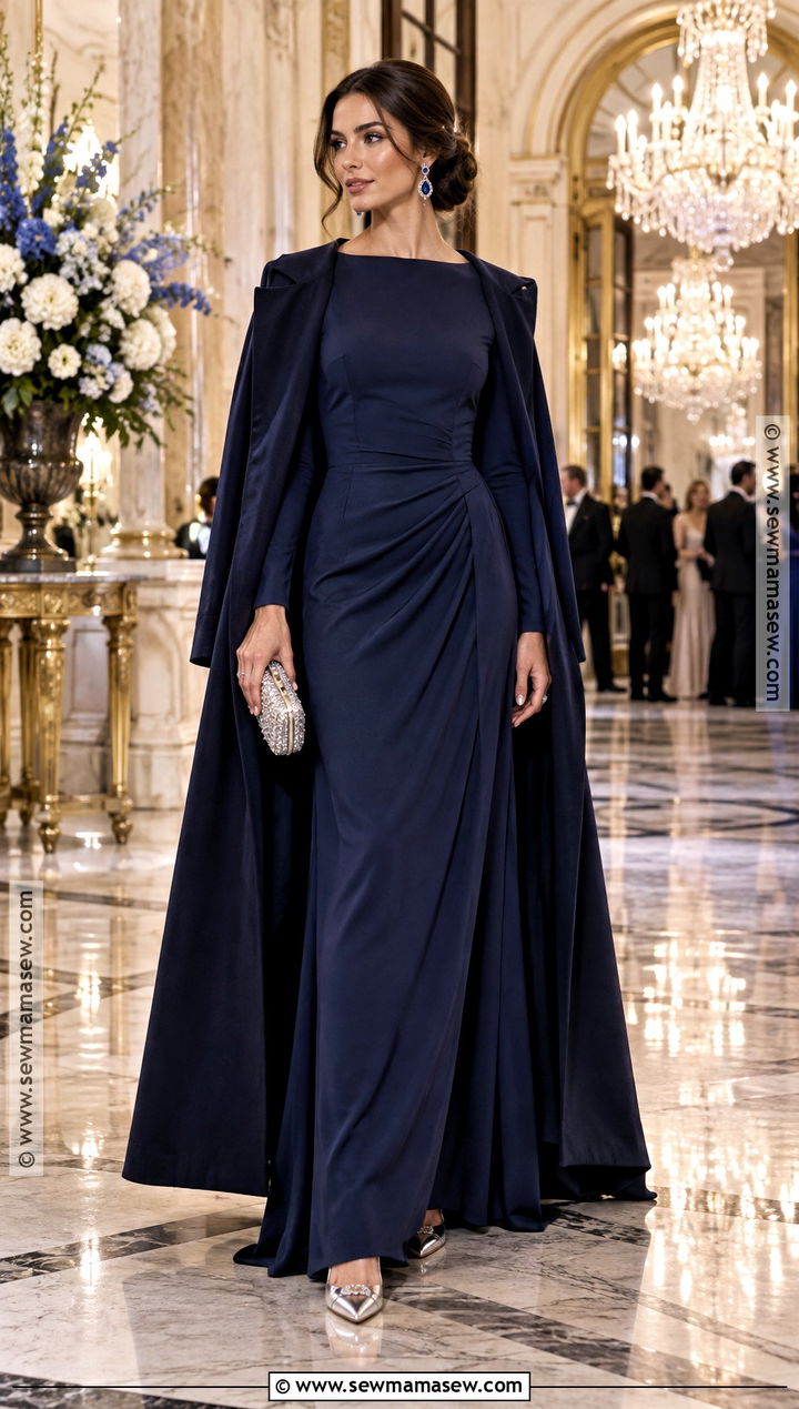 Midnight Blue Formal November Wedding Guest Dress - 20 november wedding dress guest ideas