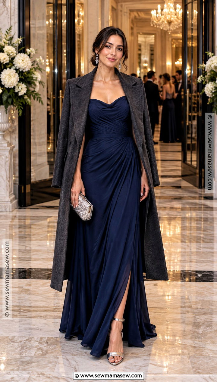 Midnight Blue Formal October Wedding Guest Dress - 20 october wedding dresses guest