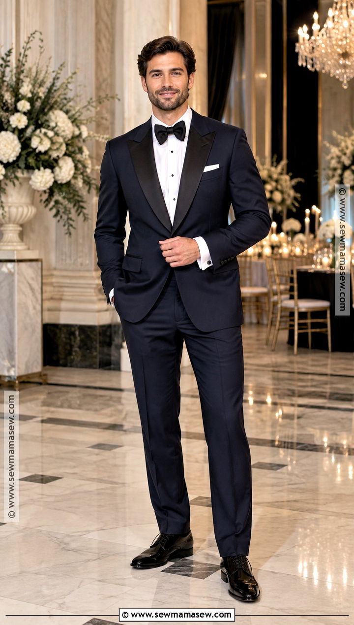 Midnight Blue Tuxedo For A November Wedding - 15 november wedding groom attire ideas