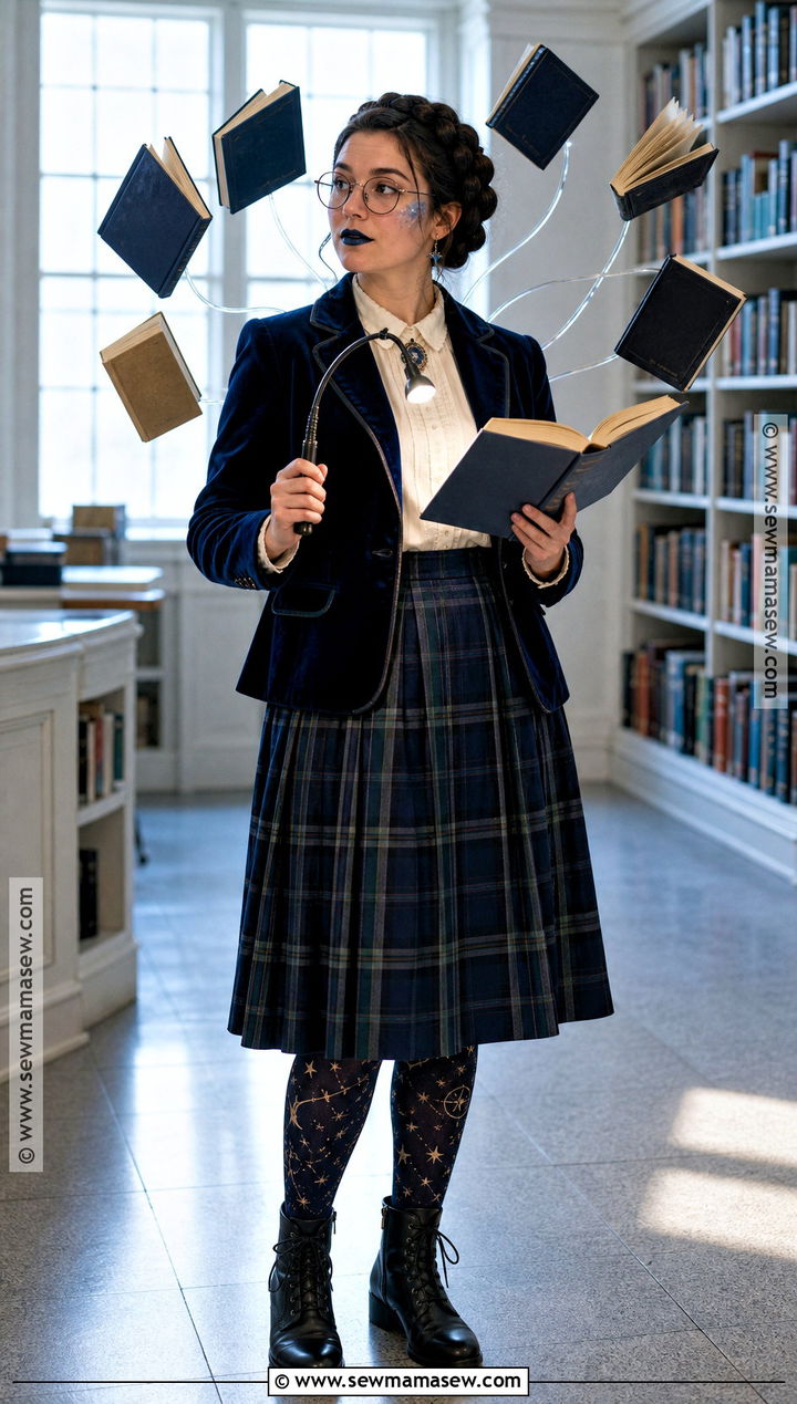 Midnight Librarian Costume With Flying Books - 40 non basic halloween costumes