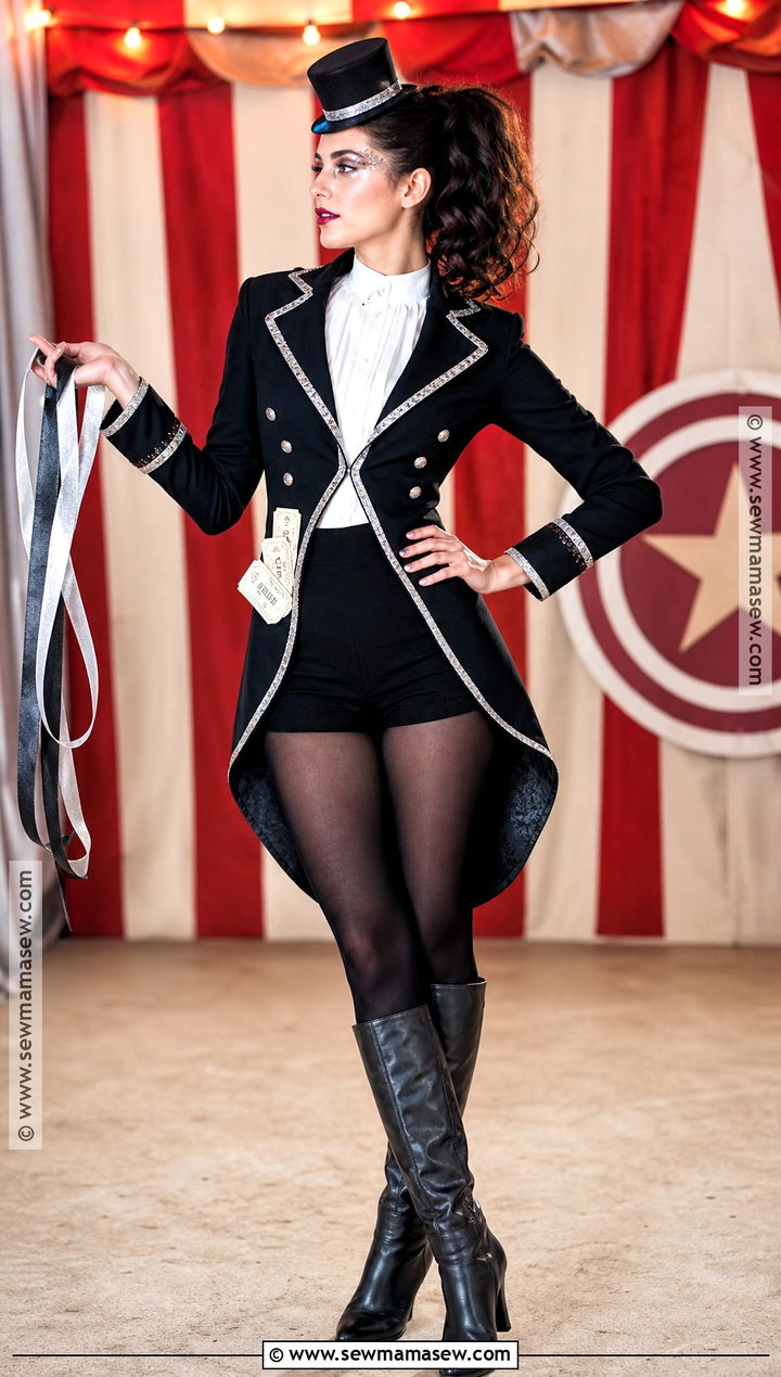 Midnight Ringmaster Costume With Black Tailcoat - 35 dark halloween costumes