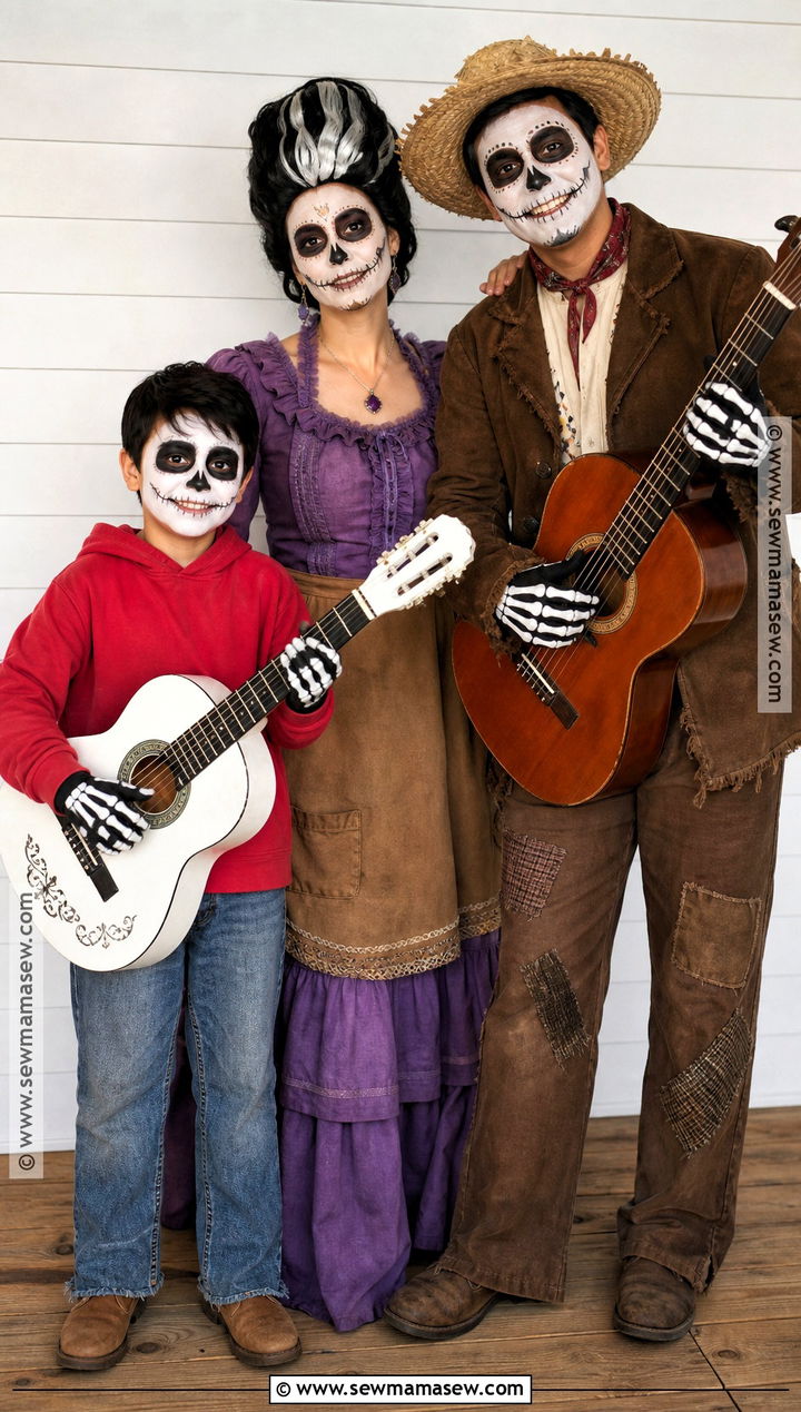Miguel Mama Imelda And Hector Trio Costume - 30 coco halloween costume ideas