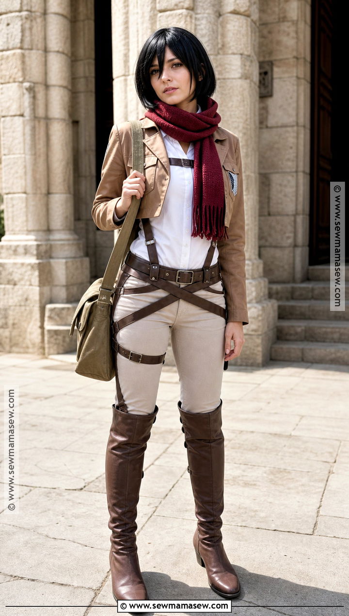 Mikasa Ackerman Cosplay With Red Scarf - 35 Easy Cosplay Ideas Women Anime
