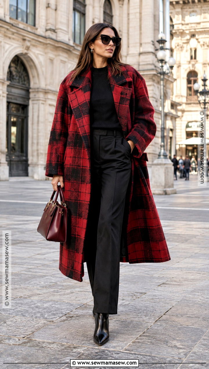 Milan Fall Statement Coat and Black Basics Outfit - 20 Milan Outfits Fall