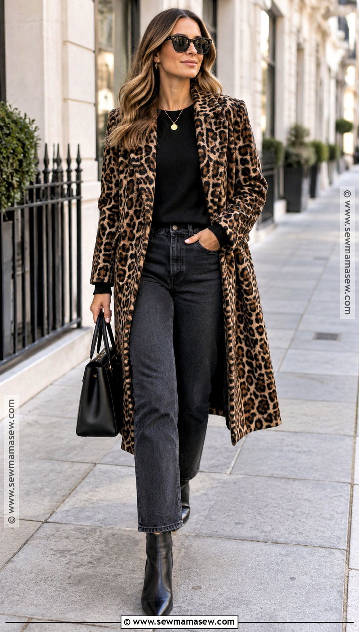 Milano Leopard Coat And Neutral Basics Outfit - 20 milano outfit autumn ideas