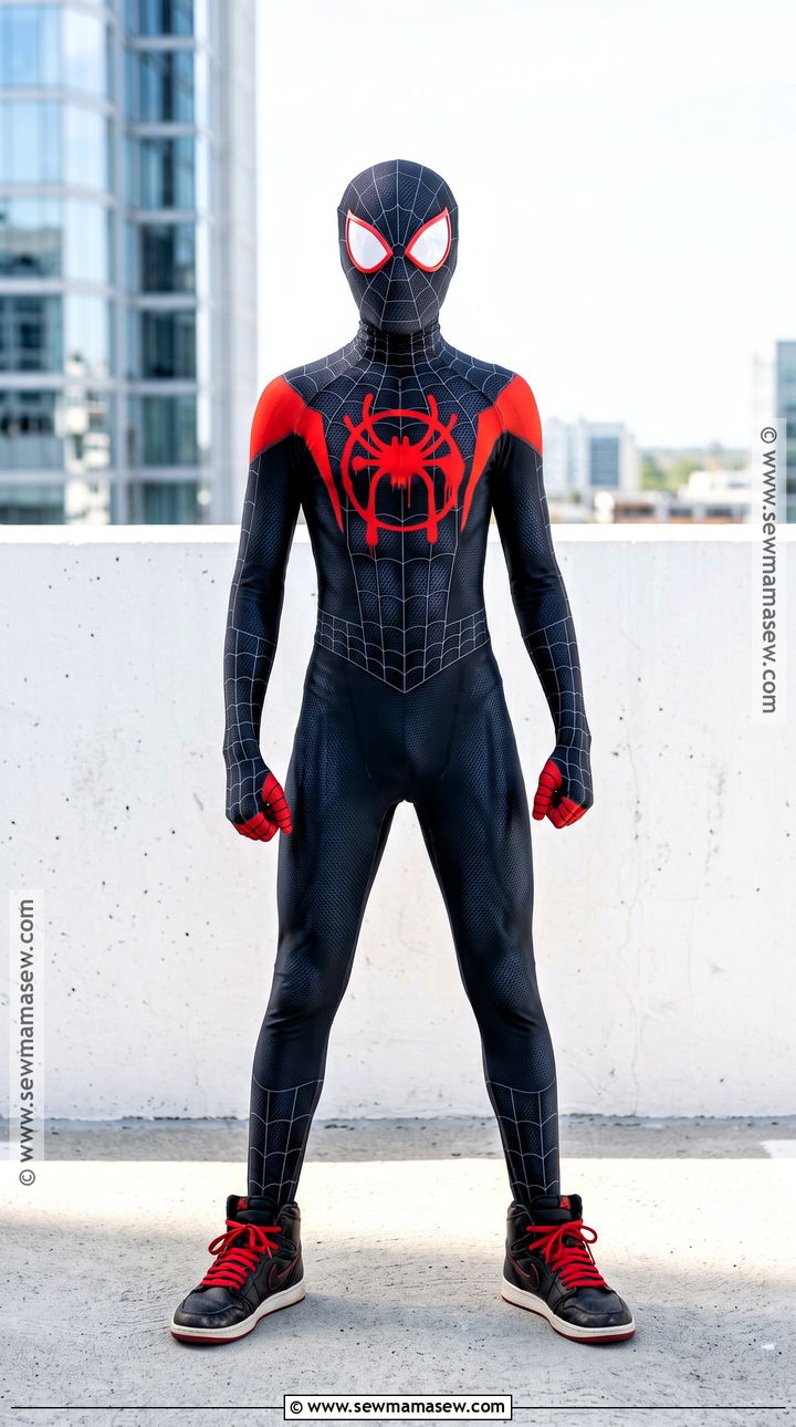 Miles Morales Costume With Black And Red Suit - 30 superhero costume ideas