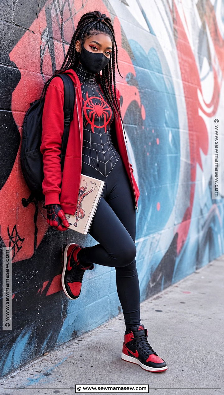 Miles Morales Spider Man Costume - 30 girl spiderman costume ideas