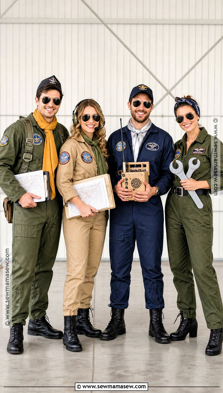 Military Flight Crew Group Costume - 35 military costume ideas