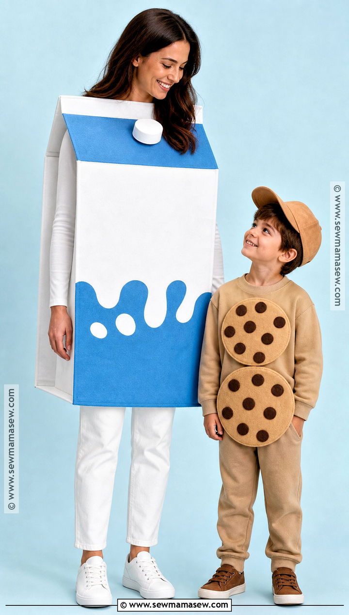 Milk And Cookie Costume - 30 mommy and son halloween costumes