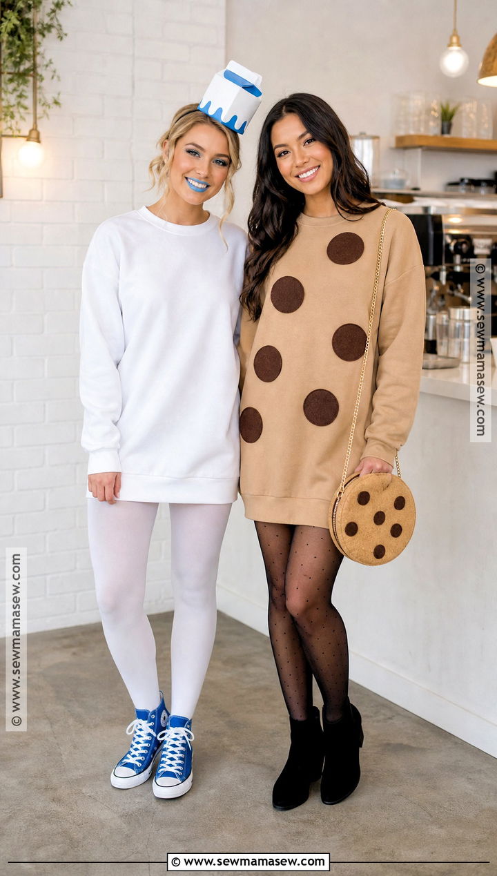 Milk And Cookie Costume - 30 duo halloween costumes for women