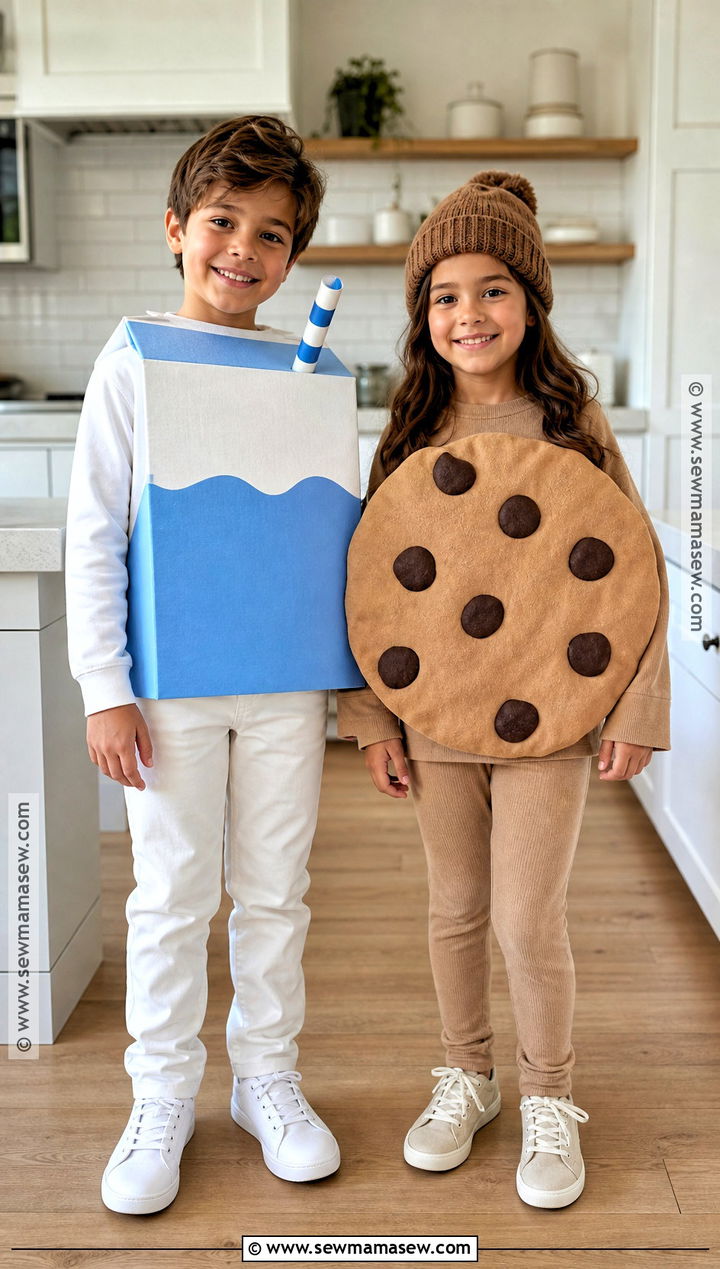 Milk And Cookie Sibling Costume - 35 sibling costume ideas