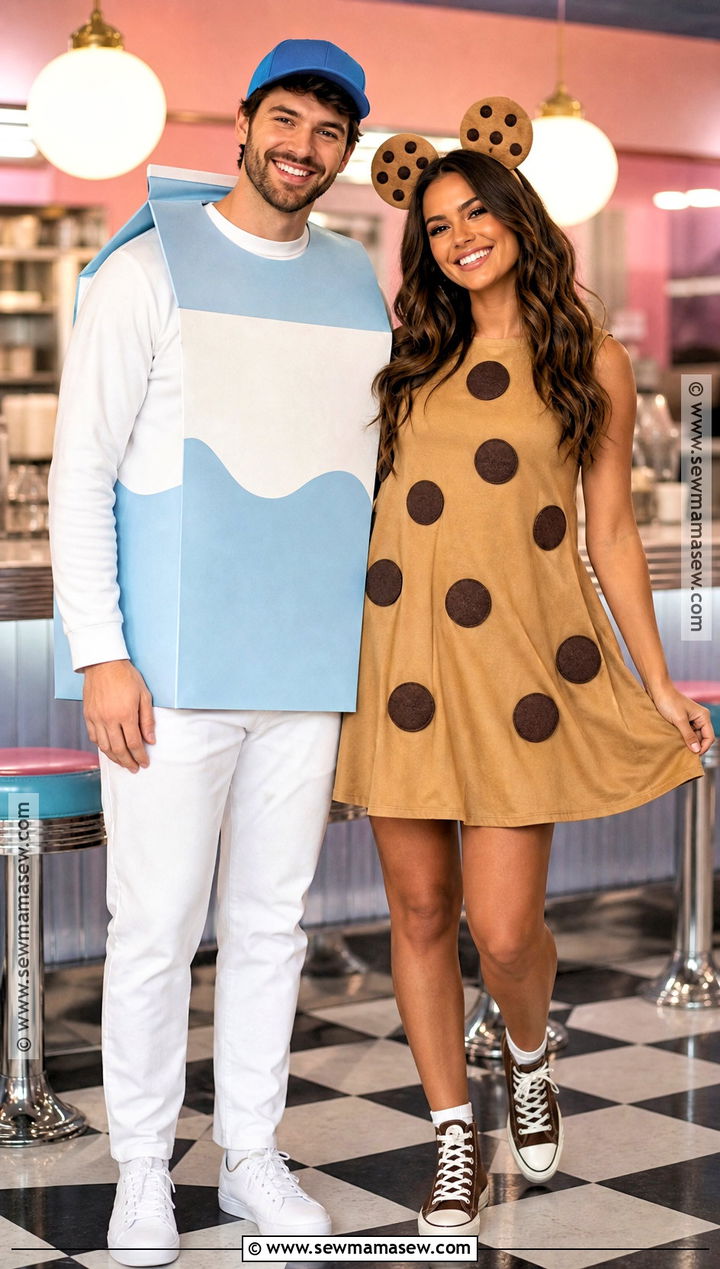 Milk And Cookies Couple Costume - 35 cute couple costumes for halloween