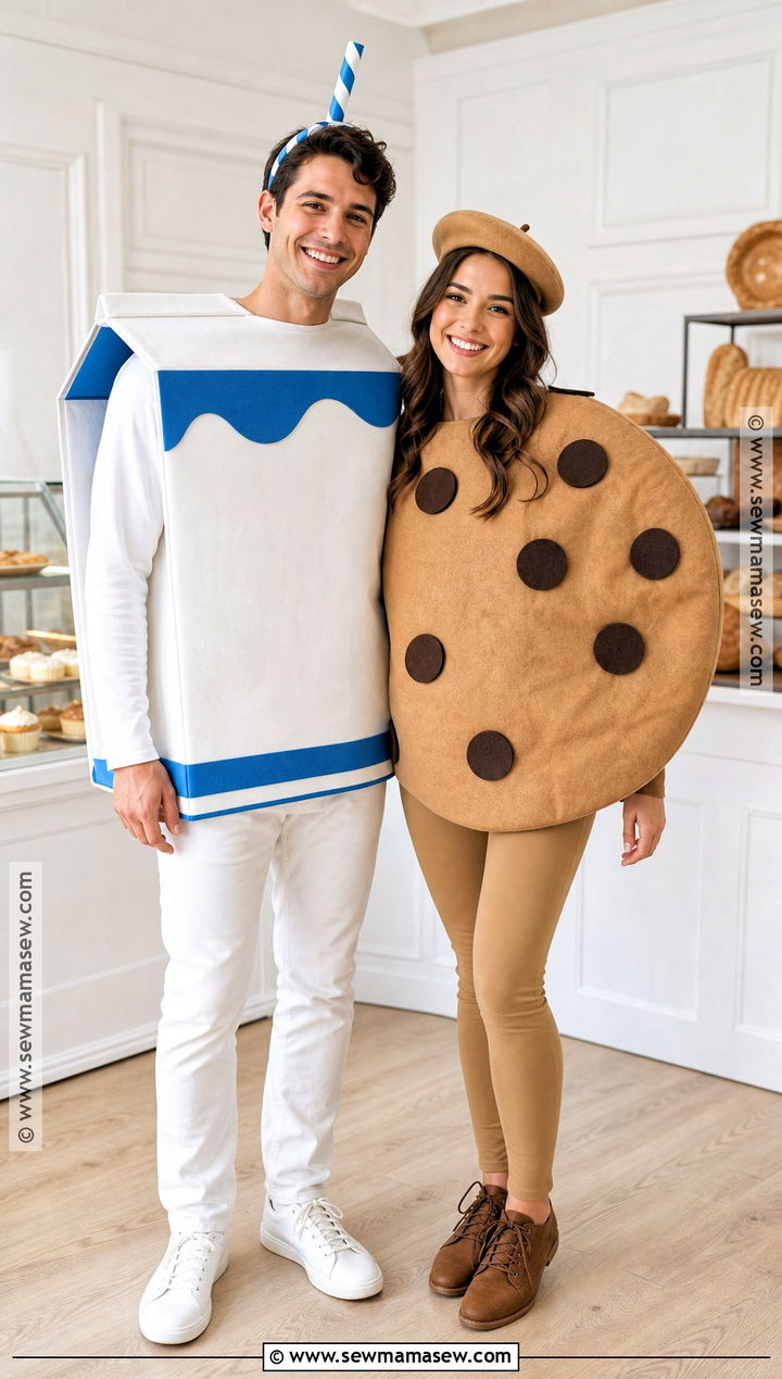 Milk And Cookies Couple Outfit - 30 Couples Halloween Outfits