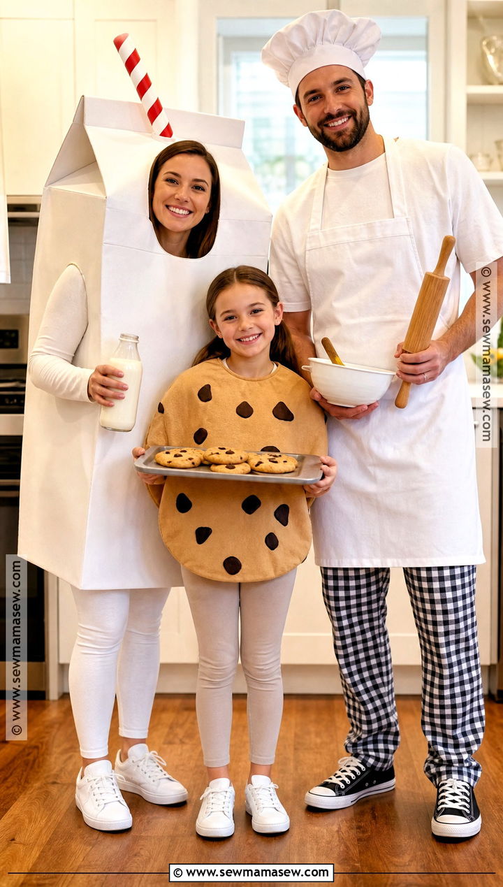 Milk Baker And Cookie Family Costume - 35 Cookie Costume Ideas