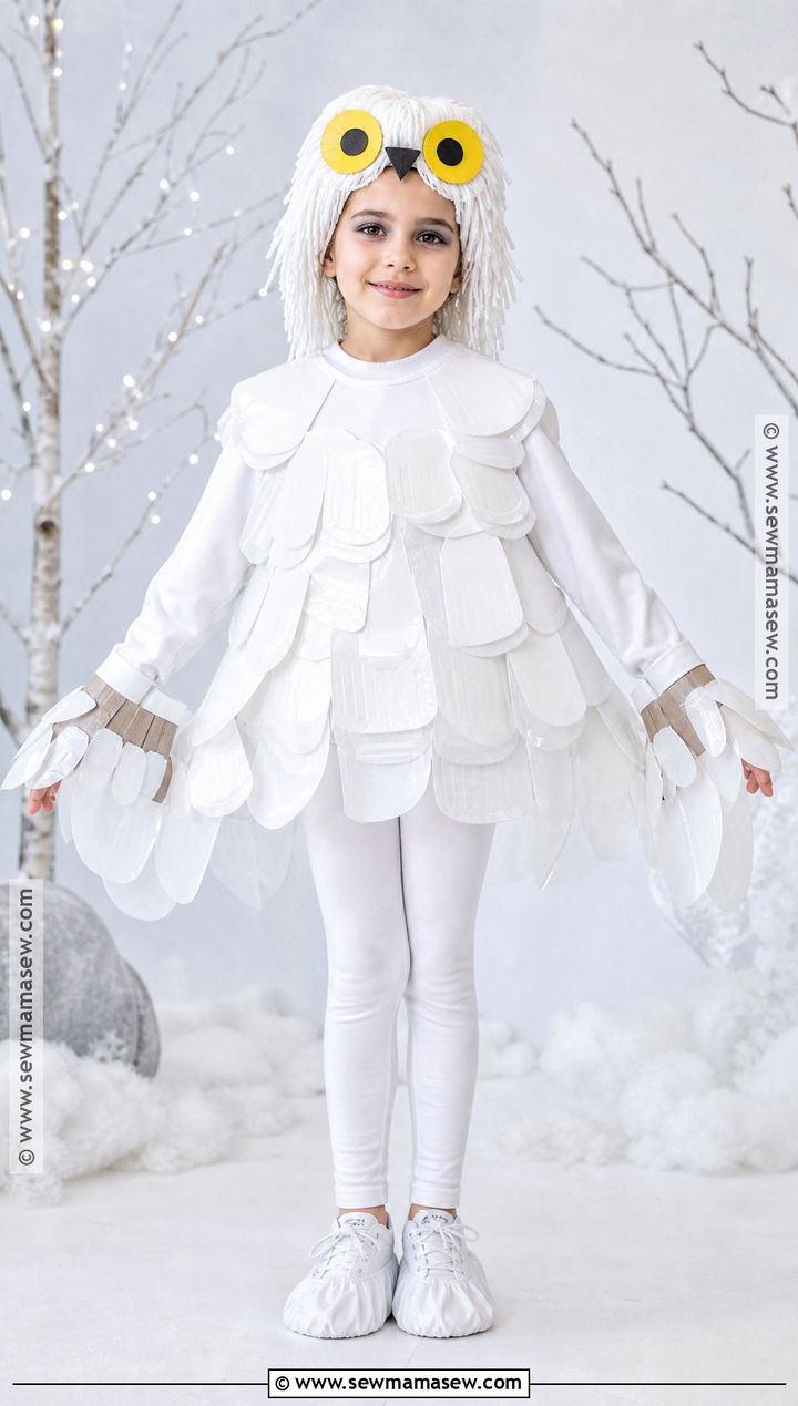 Milk Jug Snowy Owl Recycled Costume - 30 Recycled Costume Ideas