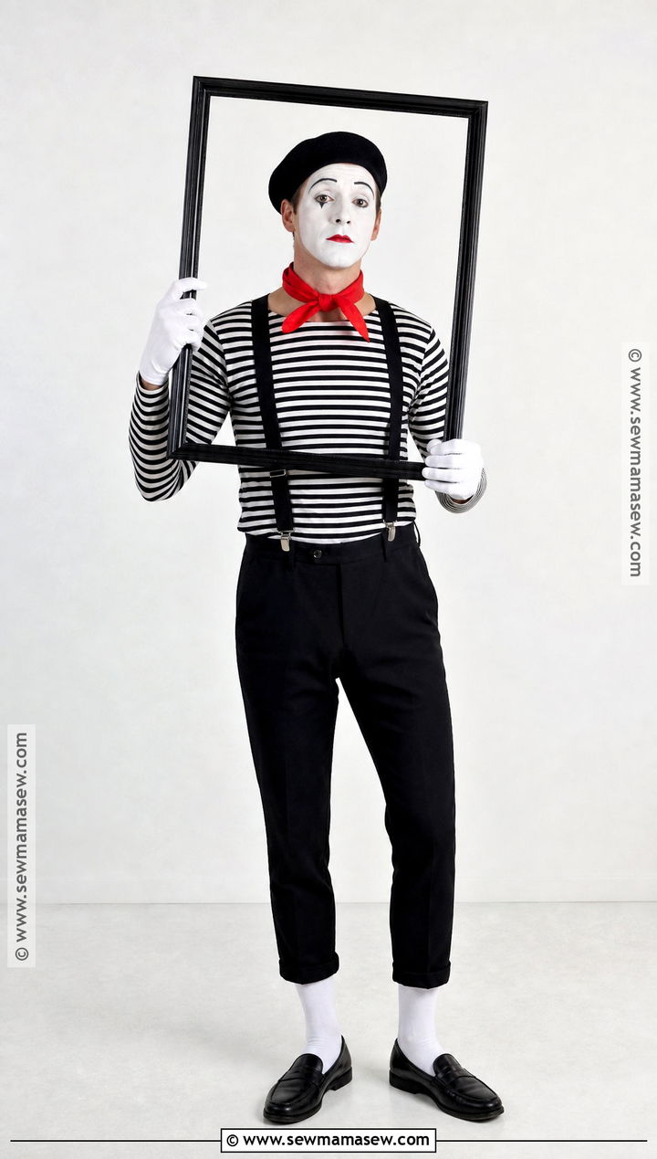 Mime Costume With Striped Shirt - 30 basic costume ideas