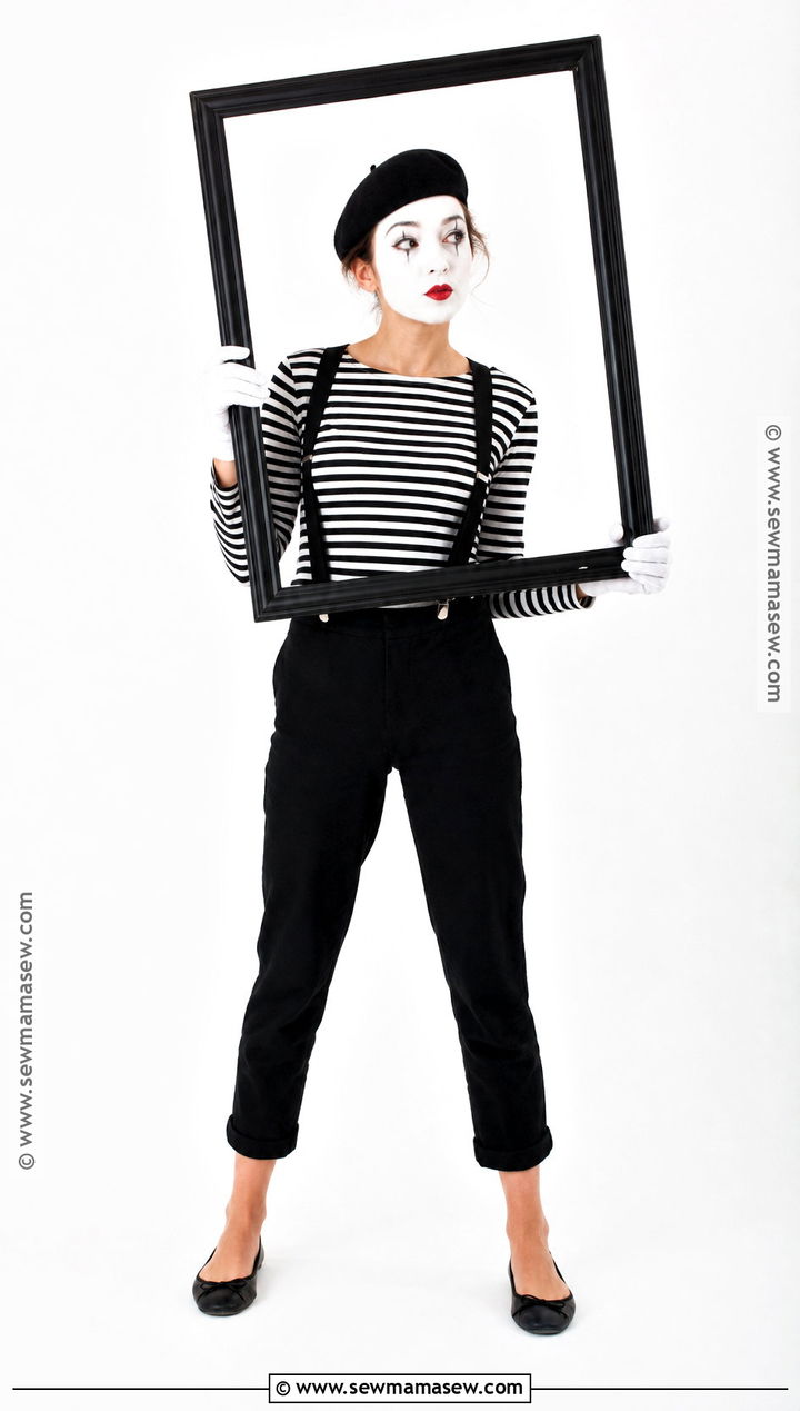 Mime Costume With Striped Shirt - 45 easy last minute halloween costumes