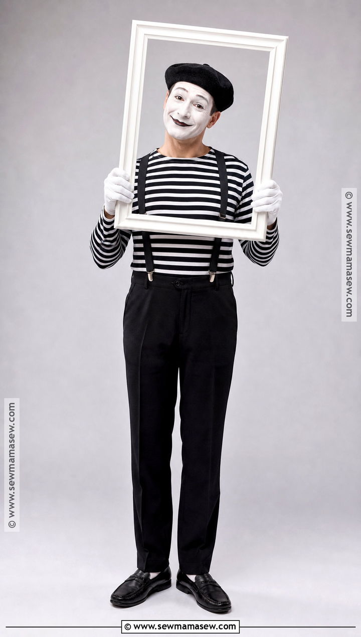 Mime Costume With Striped Shirt - 50 simple halloween costumes