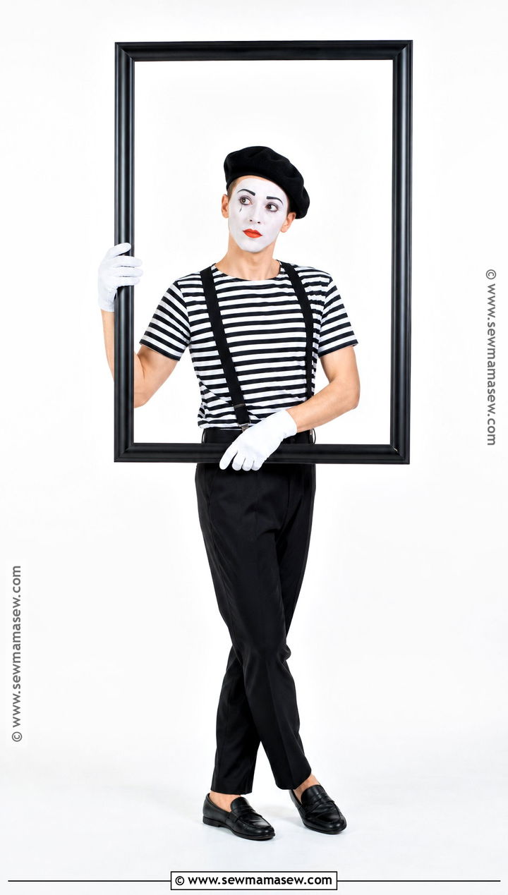 Mime Costume With Striped Shirt - 30 costume ideas last minute