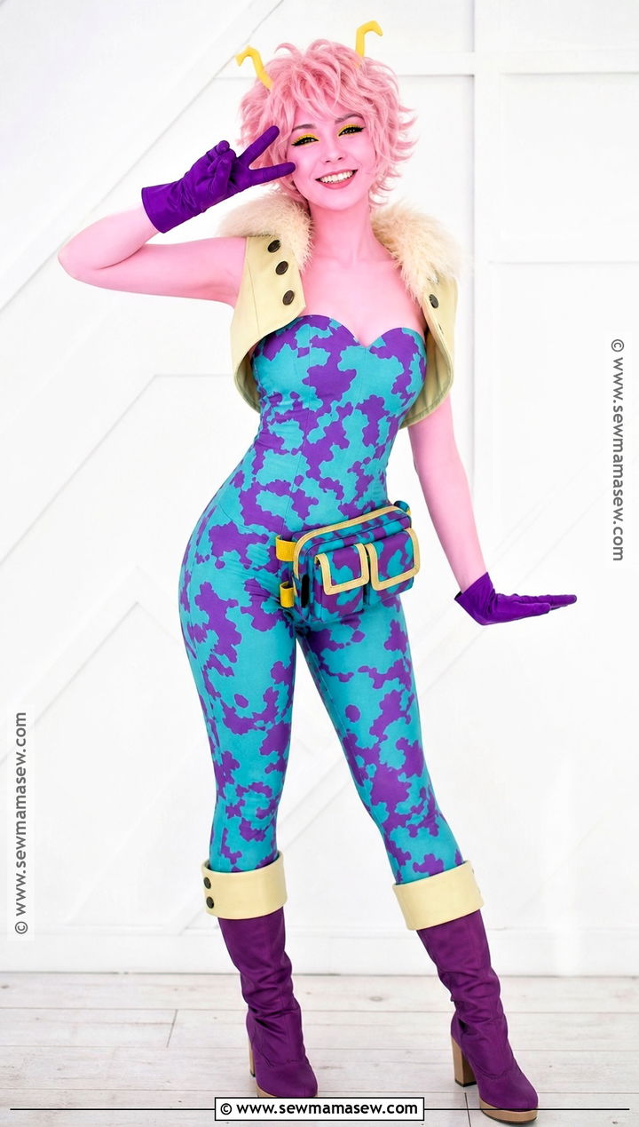 Mina Ashido Hero Costume With Pink Wig - 30 bnha hero costumes ideas