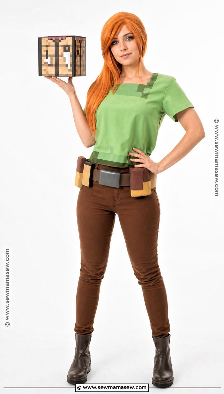Minecraft Alex Cosplay With Crafting Block - 40 minecraft cosplay ideas