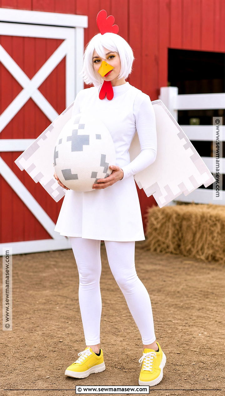 Minecraft Chicken Cosplay With Egg Block - 40 minecraft cosplay ideas