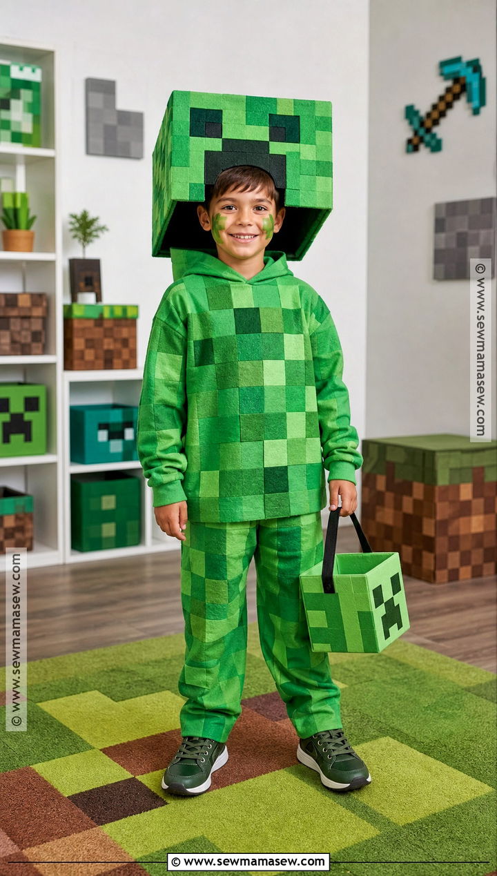 Minecraft Creeper Boy Costume - 35 boy costumes