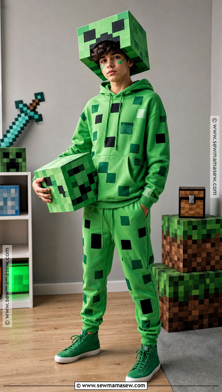 Minecraft Creeper Costume - 40 halloween costumes for teens