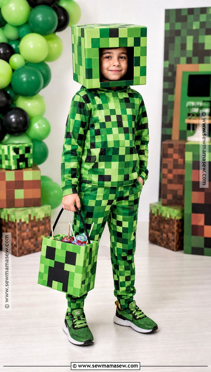 Minecraft Creeper Kids Costume - 35 halloween kids costumes