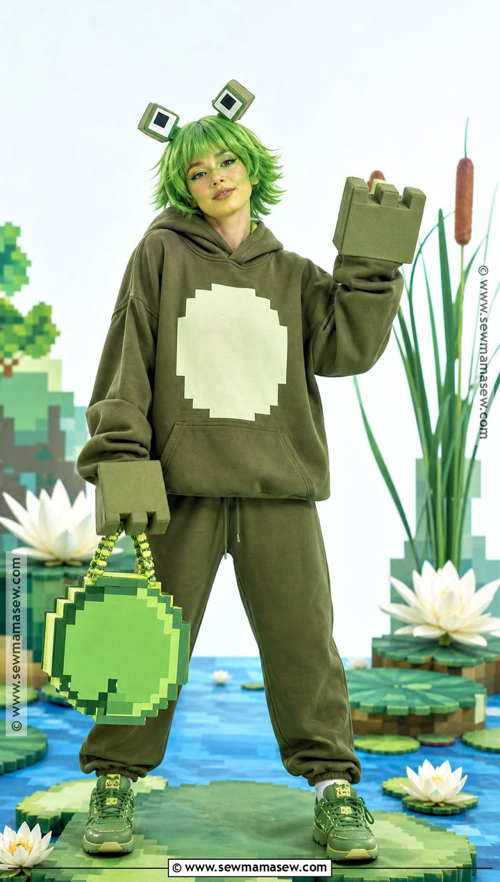 Minecraft Frog Cosplay With Lily Pad Bag - 40 minecraft cosplay ideas