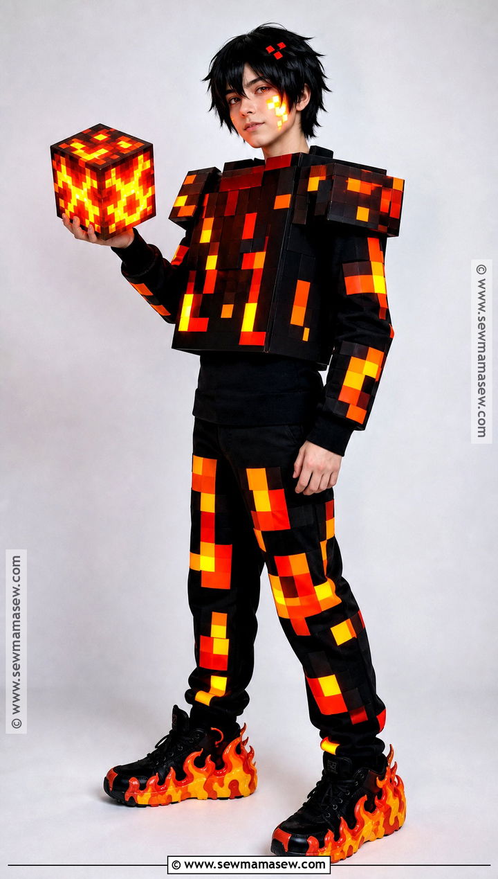 Minecraft Magma Cube Cosplay With Lava Pixels - 40 minecraft cosplay ideas