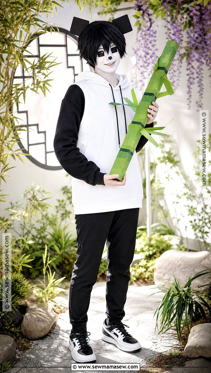 Minecraft Panda Cosplay With Bamboo Block - 40 minecraft cosplay ideas
