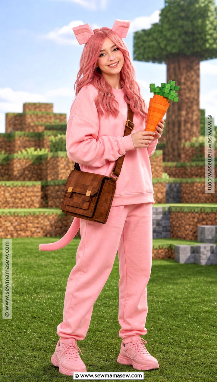 Minecraft Pig Cosplay With Saddle Bag - 40 minecraft cosplay ideas
