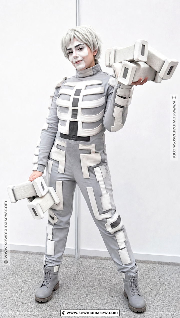 Minecraft Skeleton Cosplay With Bone Blocks - 40 minecraft cosplay ideas
