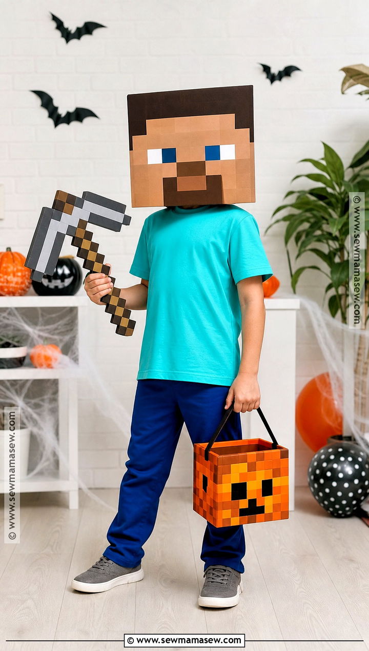 Minecraft Steve Costume - 35 halloween costumes for boys