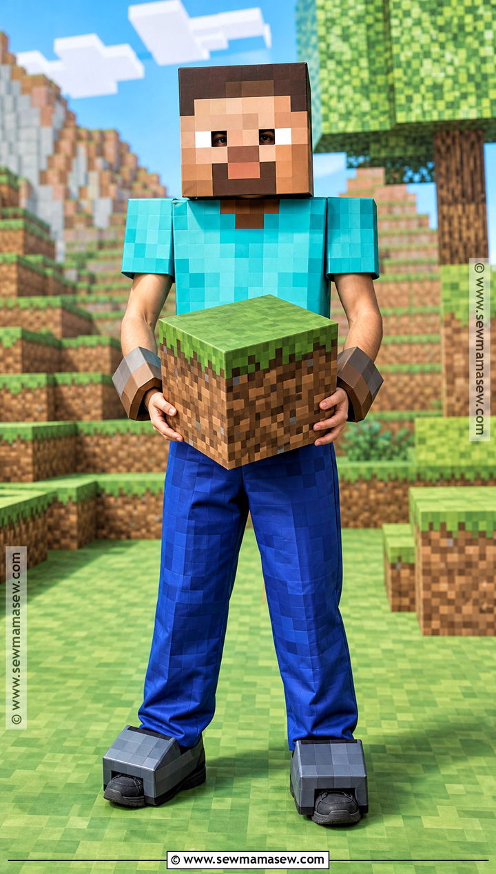 Minecraft Steve Costume - 45 male halloween costumes