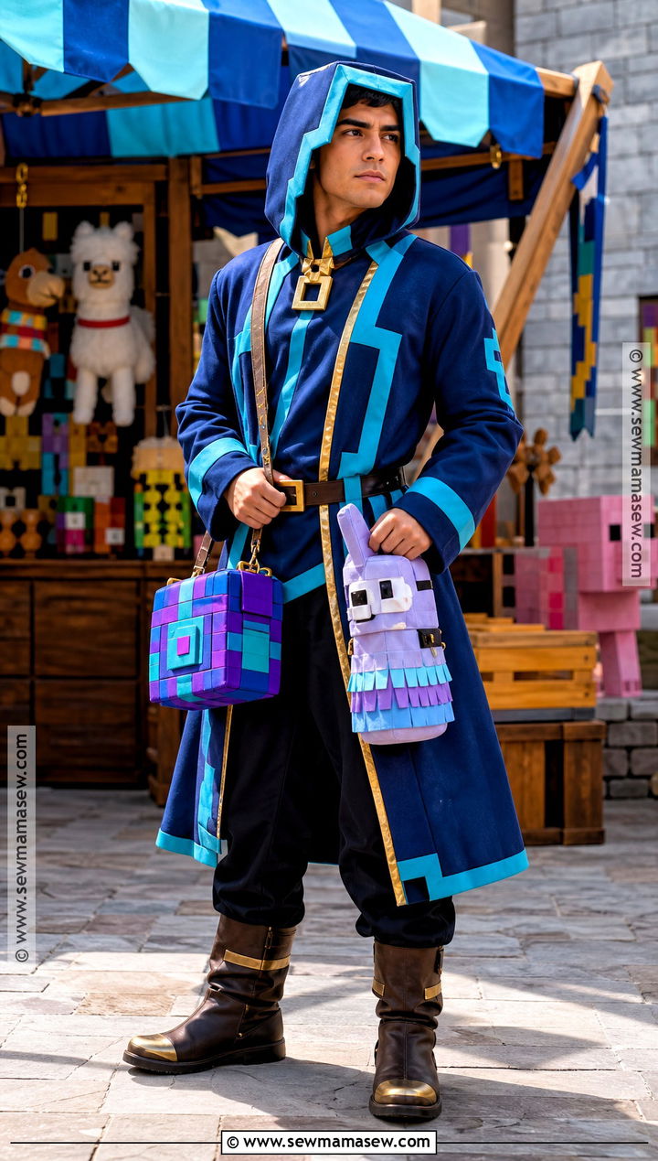 Minecraft Wandering Trader Cosplay With Llama Bag - 40 minecraft cosplay ideas
