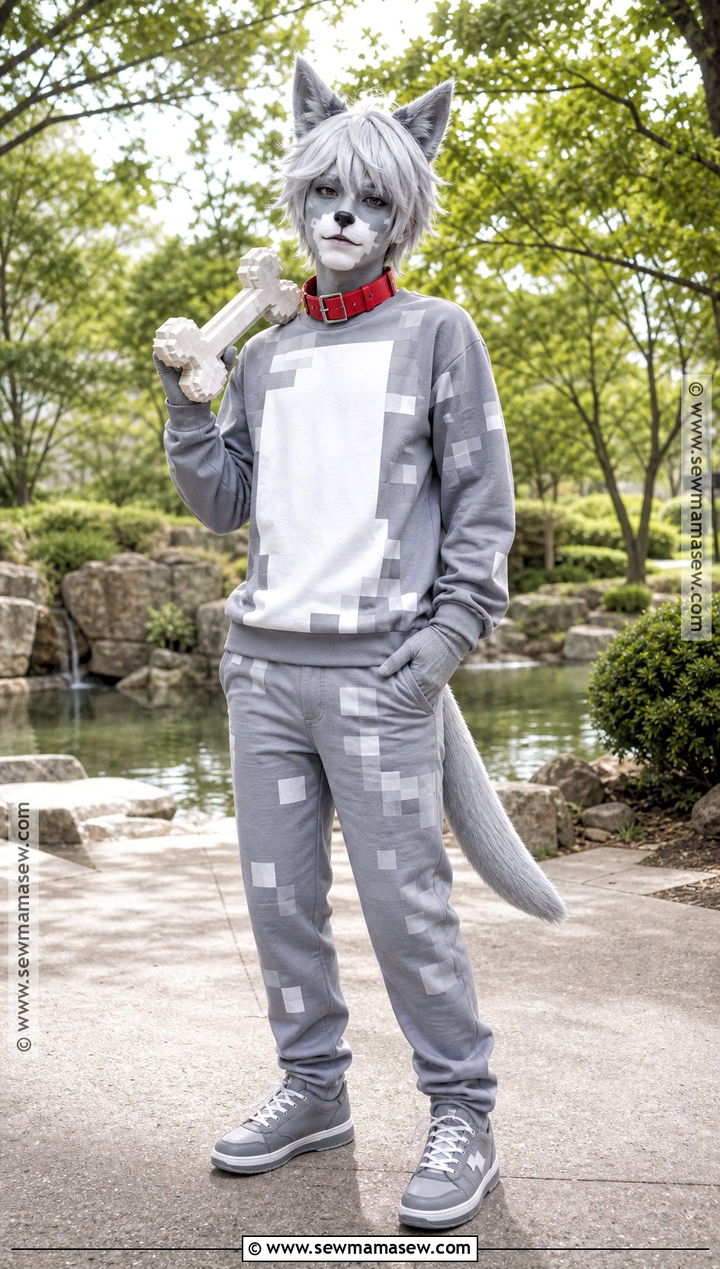 Minecraft Wolf Cosplay With Red Collar - 40 minecraft cosplay ideas
