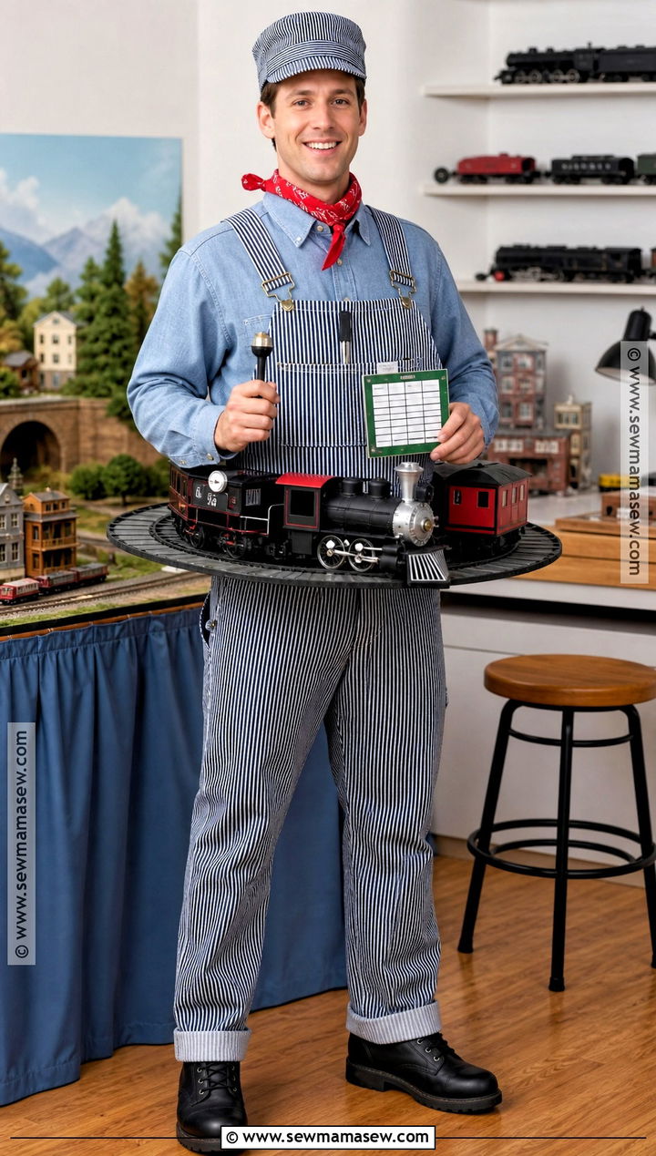 Miniature Model Train Conductor Costume - 30 Niche Halloween Costume Ideas