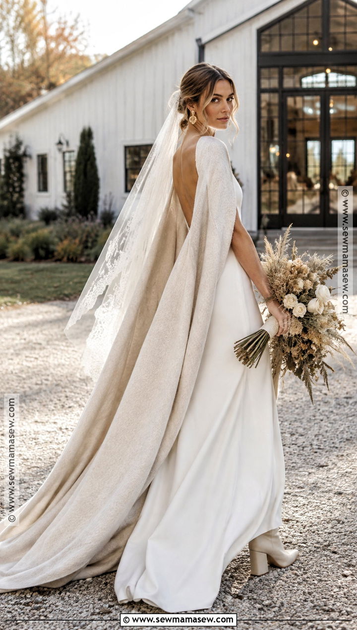 Minimal Boho Autumn Wedding Dress - 15 boho autumn wedding dress ideas