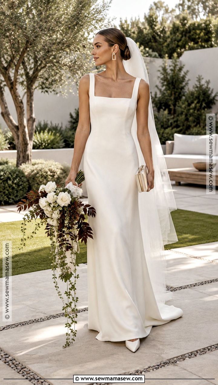 Minimal Crepe Fall Backyard Wedding Dress - 15 Fall Backyard Wedding Dress Simple Ideas